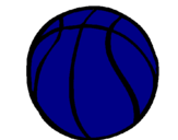 Disegno Pallone da pallacanestro pitturato su giadacevini              
