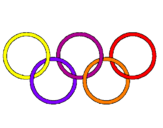 Disegno Anelli dei giochi olimpici  pitturato su Irene