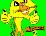 Disegno Madagascar 2 Alex pitturato su federico