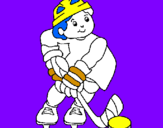 Disegno Bambino che gioca a hockey  pitturato su  LO RENZO