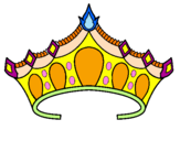 Disegno Tiara pitturato su corona