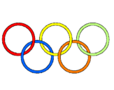 Disegno Anelli dei giochi olimpici  pitturato su GIULIA