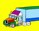 Disegno Camion trailer  pitturato su daniel