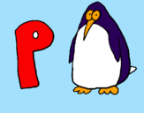 Disegno Pinguino pitturato su flavia balis