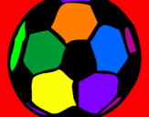 Disegno Pallone da calcio pitturato su vittoria