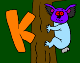 Disegno Koala  pitturato su Luisa
