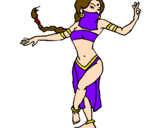 Disegno Principessa araba che danza  pitturato su sasha