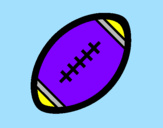 Disegno Pallone da calcio americano II pitturato su ale