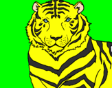 Disegno Tigre pitturato su tamy