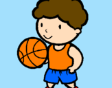 Disegno Giocatore di pallacanestro  pitturato su macchina