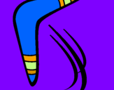 Disegno Boomerang pitturato su Gabriele