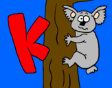 Disegno Koala  pitturato su Eleonora