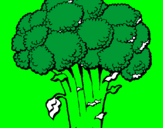 Disegno Broccoli  pitturato su  samuele   