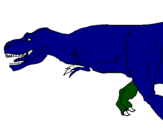 Disegno Tyrannosaurus Rex  pitturato su Raffaele Ali