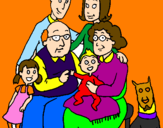 Disegno Famiglia pitturato su ginevra