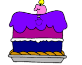Disegno Torta di compleanno  pitturato su federica matteo