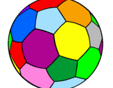 Disegno Pallone da calcio II pitturato su clagiari