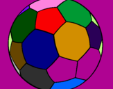 Disegno Pallone da calcio II pitturato su palla di eliza