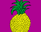 Disegno ananas  pitturato su AGNESE