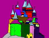 Disegno Castello medievale  pitturato su superandrew