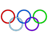 Disegno Anelli dei giochi olimpici  pitturato su emanuele pellegrino