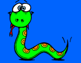Disegno Serpente 3 pitturato su luigi