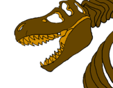 Disegno Scheletro di Tyrannosaurus rex pitturato su andreat