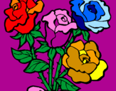 Disegno Mazzo di rose  pitturato su MARYAM