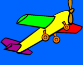 Disegno Aeroplano giocattolo pitturato su lorenzo 08