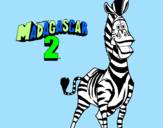 Disegno Madagascar 2 Marty pitturato su gre-raff