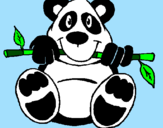 Disegno Orso panda  pitturato su Wiktoria