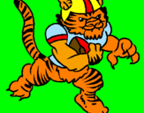 Disegno Giocatore tigre  pitturato su massimo