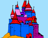 Disegno Castello medievale  pitturato su CASTELLO
