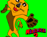 Disegno Madagascar 2 Alex 2 pitturato su LORY
