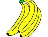 Disegno Banane  pitturato su mike