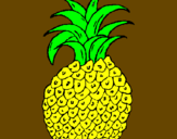 Disegno ananas  pitturato su owen