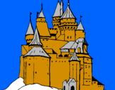 Disegno Castello medievale  pitturato su Gabriele