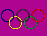 Disegno Anelli dei giochi olimpici  pitturato su vittoria voli
