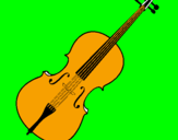 Disegno Violino pitturato su giacomo