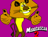 Disegno Madagascar 2 Alex pitturato su MARY