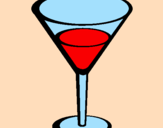 Disegno Cocktail pitturato su rossella