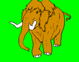 Disegno Mammuth II pitturato su nives