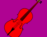 Disegno Violino pitturato su carlo tta