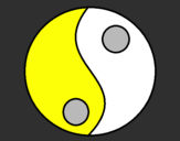 Disegno Yin e yang pitturato su gualtiero/teodolindo