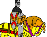 Disegno Cavaliere a cavallo pitturato su Francesco