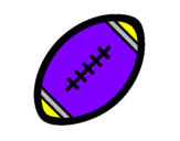 Disegno Pallone da calcio americano II pitturato su miki