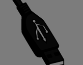 Disegno USB pitturato su francesca