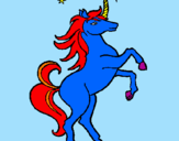 Disegno Unicorno pitturato su silvestro