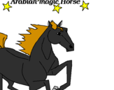Disegno Cavallo Arabo pitturato su giuseppe