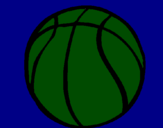 Disegno Pallone da pallacanestro pitturato su matteo zanetti